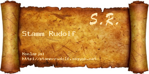 Stamm Rudolf névjegykártya