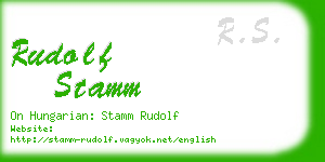 rudolf stamm business card